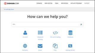 Domain.com's support page