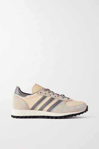 Trx Vintage Leather-Trimmed Suede and Mesh Sneakers