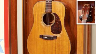 Country legend Hank Williams’ 1947 Martin D-18, serial number 98611. The mahogany-bodied sibling of the D-28 was, and is, a sweet-toned, ageless workhorse