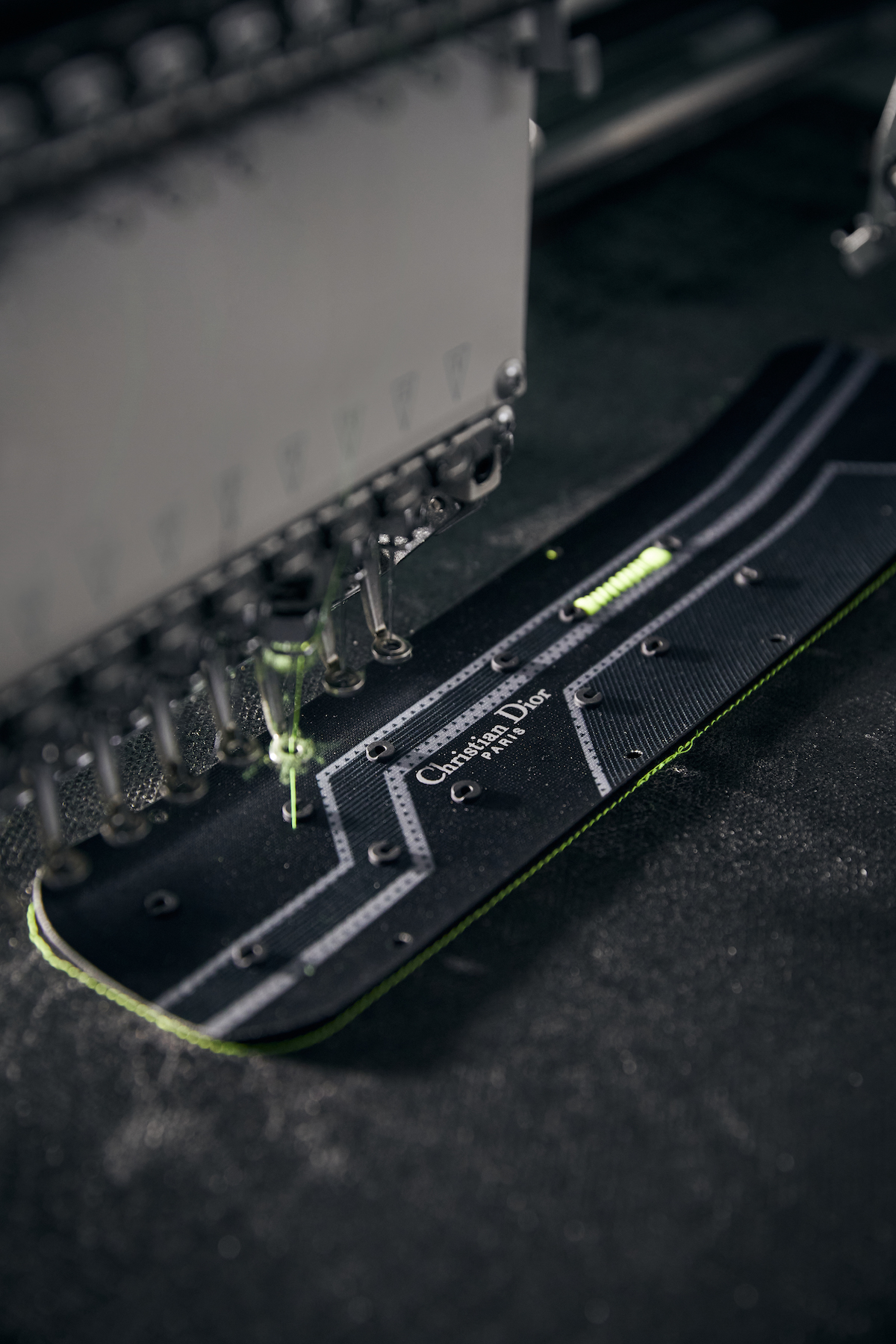 A close-up of a Christian Dior sewing sole.