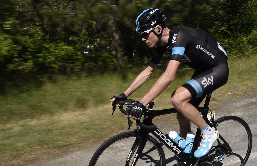 Chris Froome went for a late attack