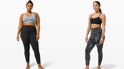 models wearing lululemon leggings review