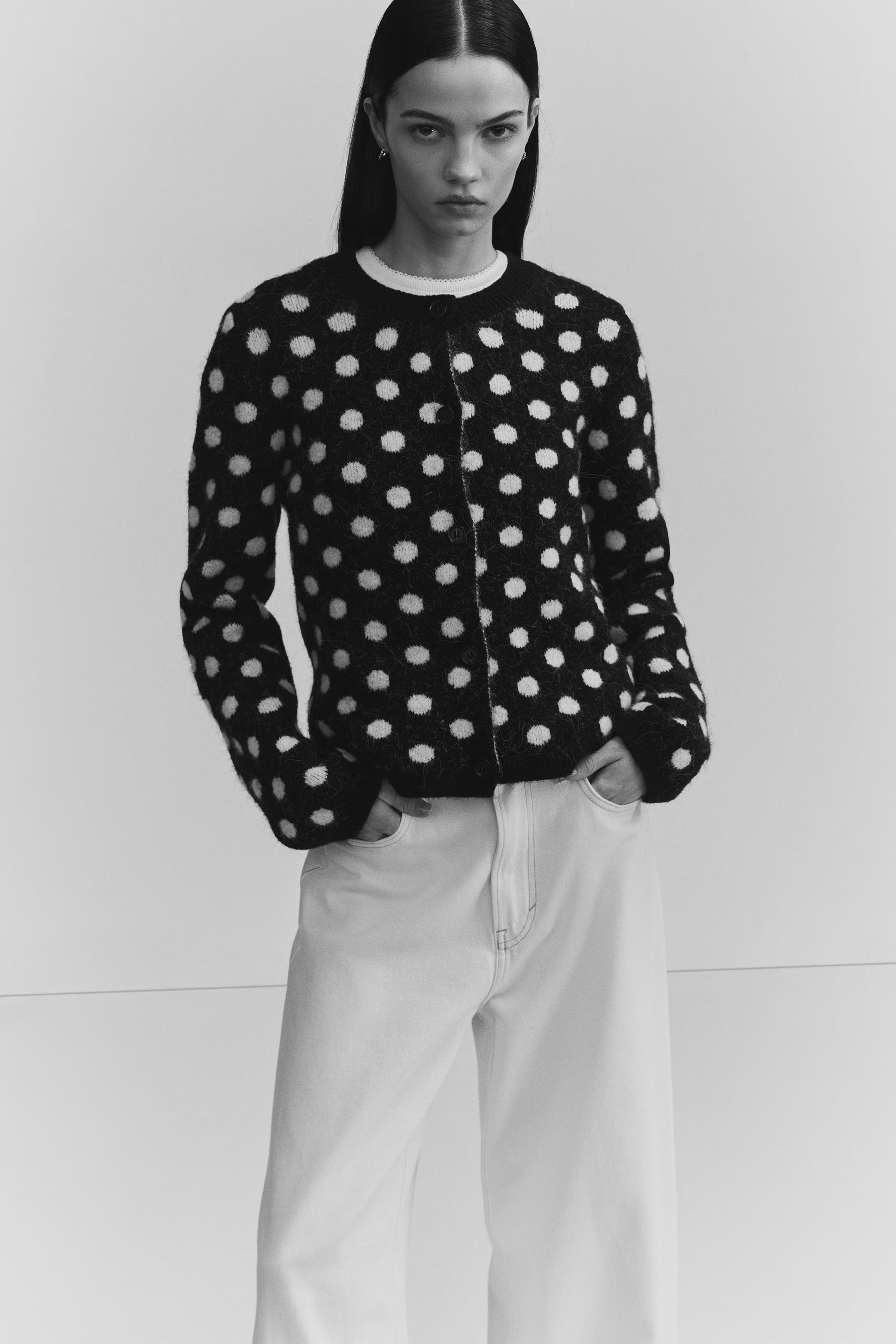 H&M polka dot cardigan