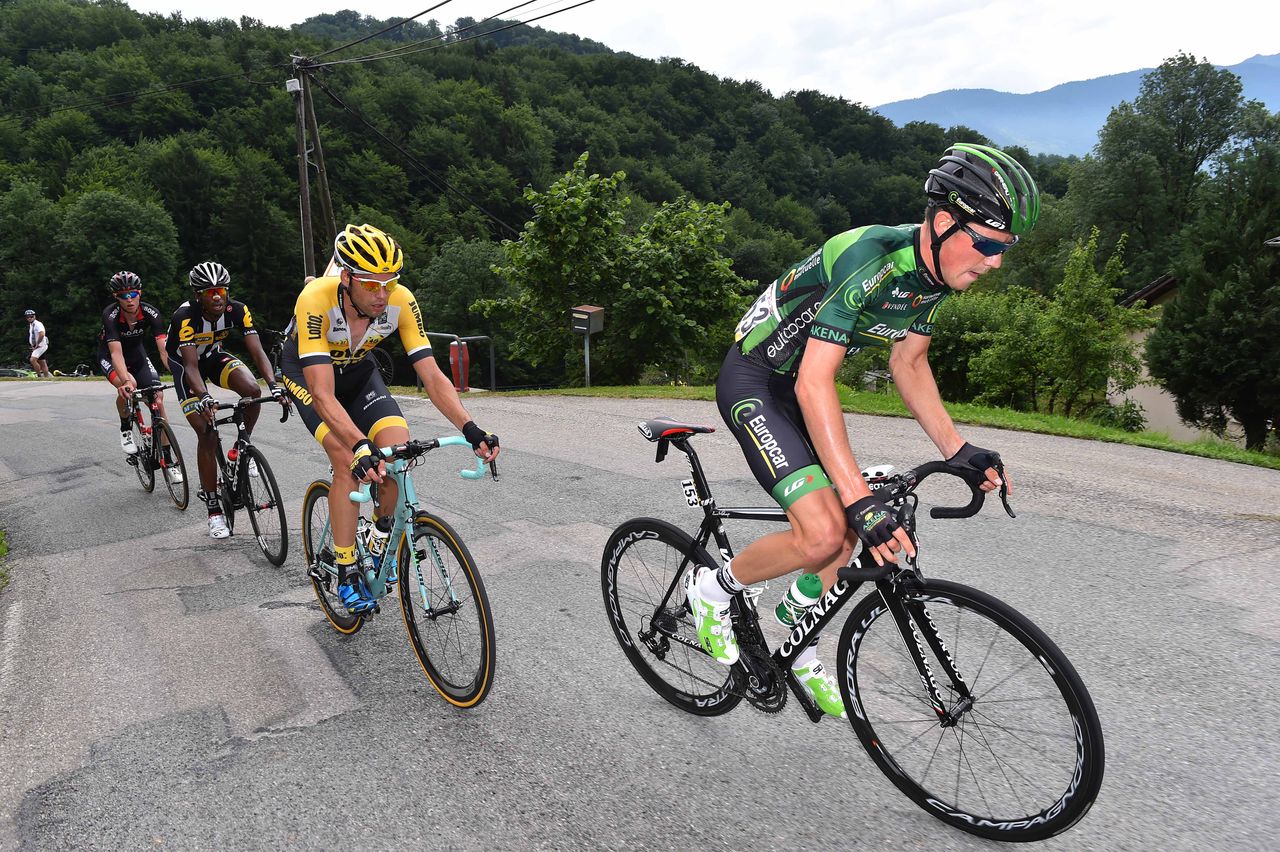 The break got away after 15 kilometres