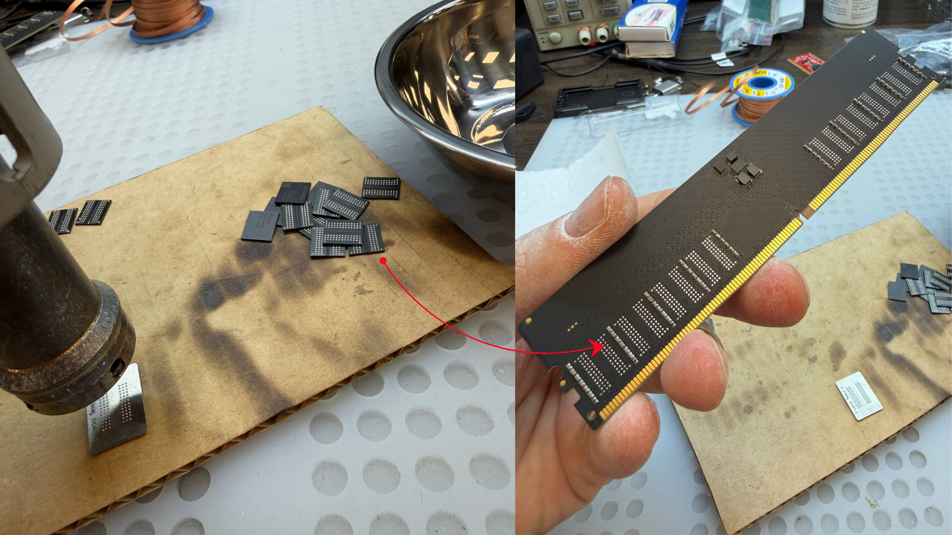 Building DIY DDR5 desktop memory using laptop sticks