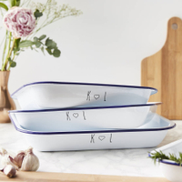 Personalised Initials Enamel Baking Tray, was £28, now £22.40