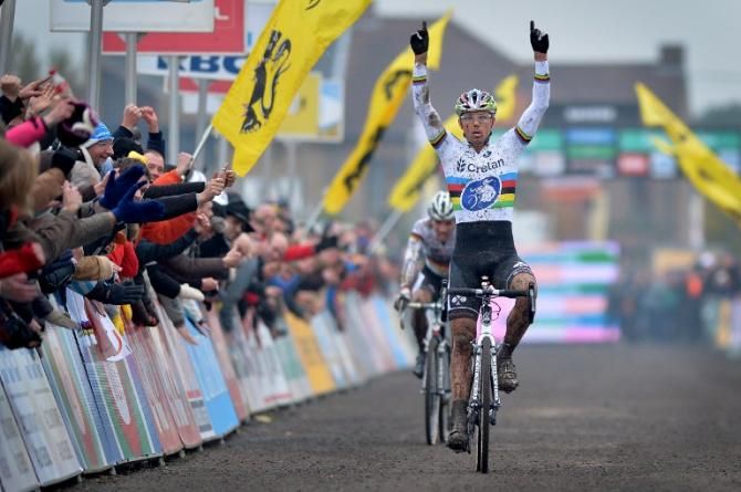 Sven Nys triumphs at the fourth round of the Superprestige series in Asper-Gavere Belgium in November, 2013