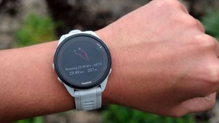 Running trail displayed on our reviewer's Garmin Forerunner 165