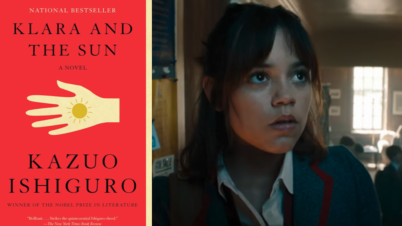 Klara and the Sun book cover and Jenna Ortega