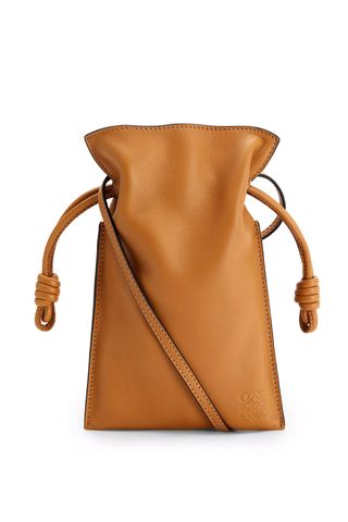 LOEWE, Flamenco Leather Pocket Clutch-On-Strap