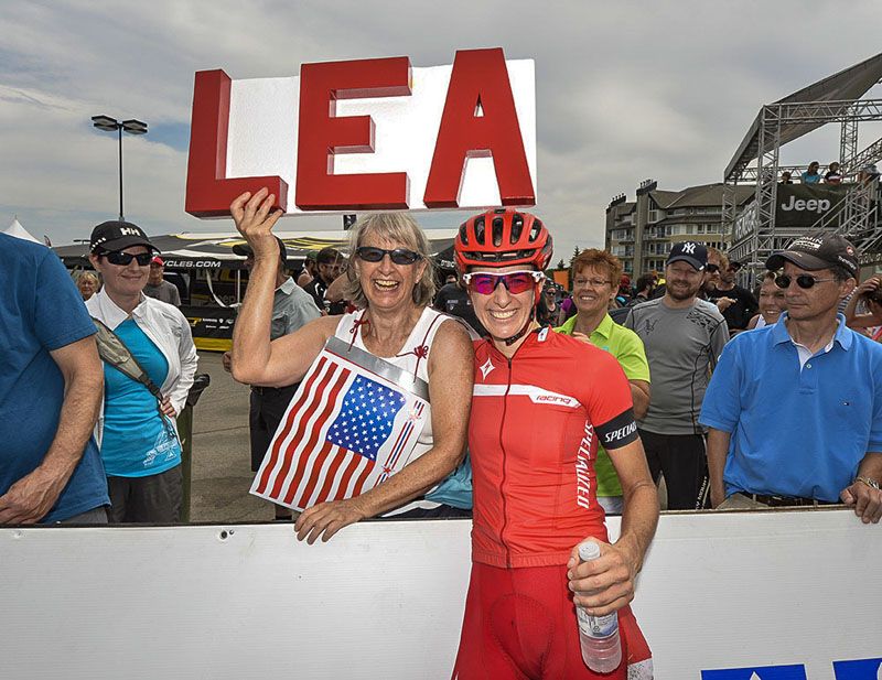 Lea Davison's family came out to lend support