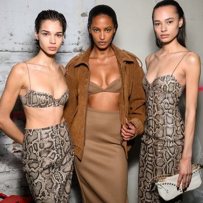 three models backstage at saint sernin fall 2025 show