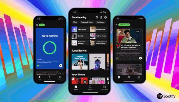 Spotify's new home page music feed