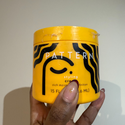 Lollie King is holding the Pattern Styling Cream