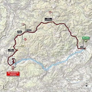 2014 Giro d'Italia map for stage 18