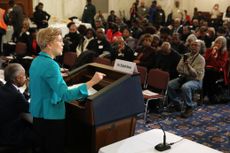 Elizabeth Warren speaks in Washington