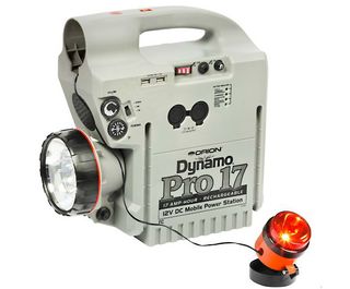 The Orion Dynamo Pro 17Ah Rechargeable 12V DC Power Station is available from Orion Telescopes & Binoculars.