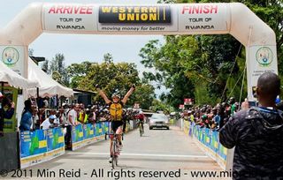 James Tennent (Team MTN Qhubeka) wins stage 6 at the Tour of Rwanda.