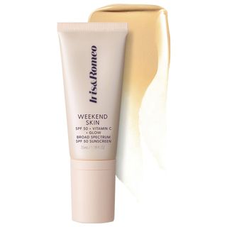 Weekend Skin Spf 50 Instant Glow Tinted Mineral Sunscreen With Vitamin C + Niacinamide