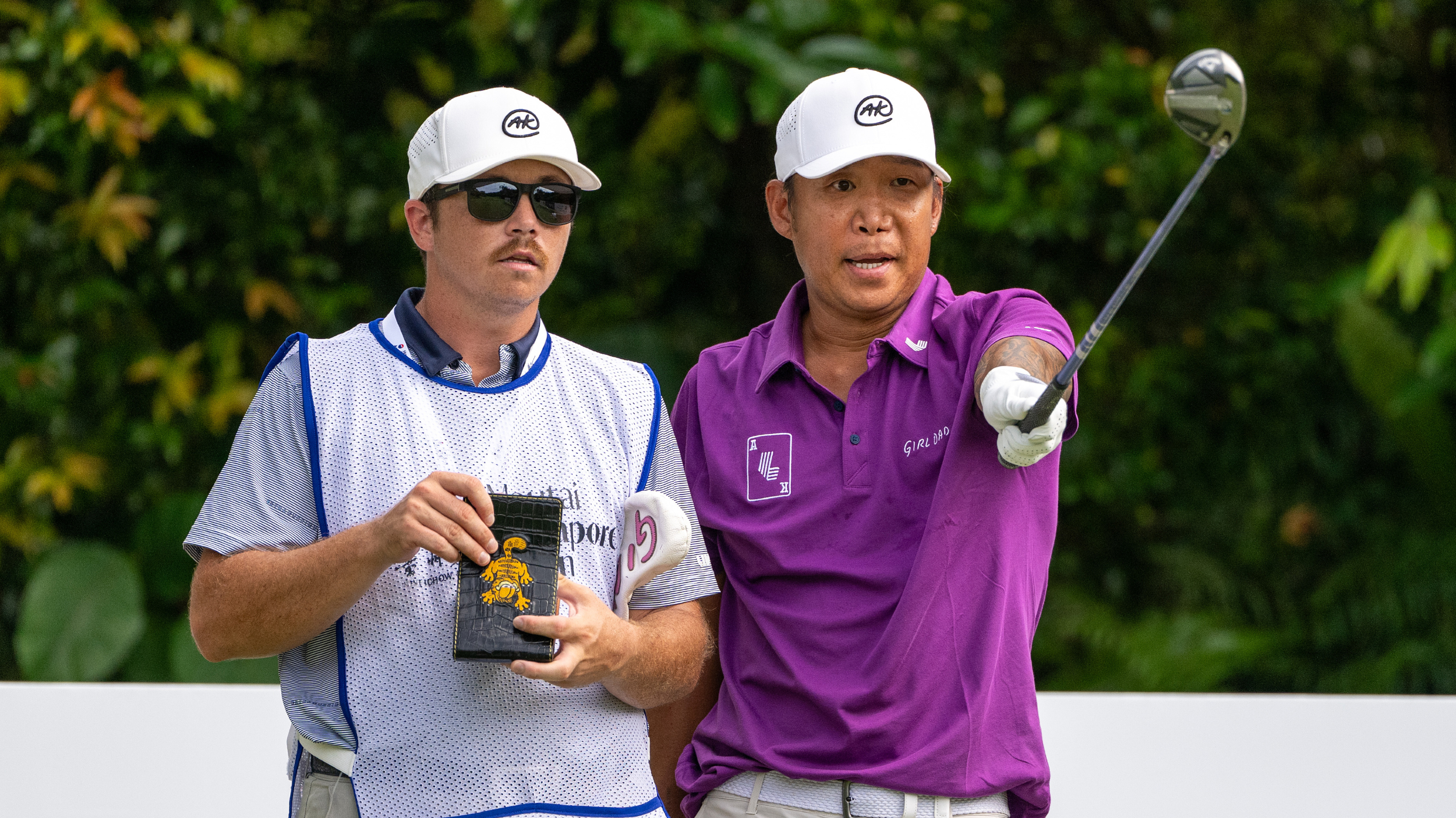 Grant Bennett and Anthony Kim at the Moutai Singapore Open