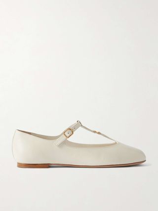 Marcie Embellished Leather Ballet Flats