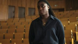 Lashana Lynch in a classroom in The Day of the Jackal.