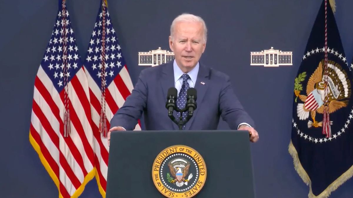 U.S. President Joe Biden discusses the recent shoot-downs of three mysterious aerial objects during a brief press conference on Feb. 16, 2023.