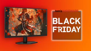 Gaming monitor on gradient background