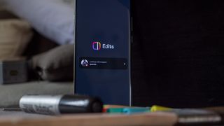 The Edits from Instagram app loading up on a OnePlus 13