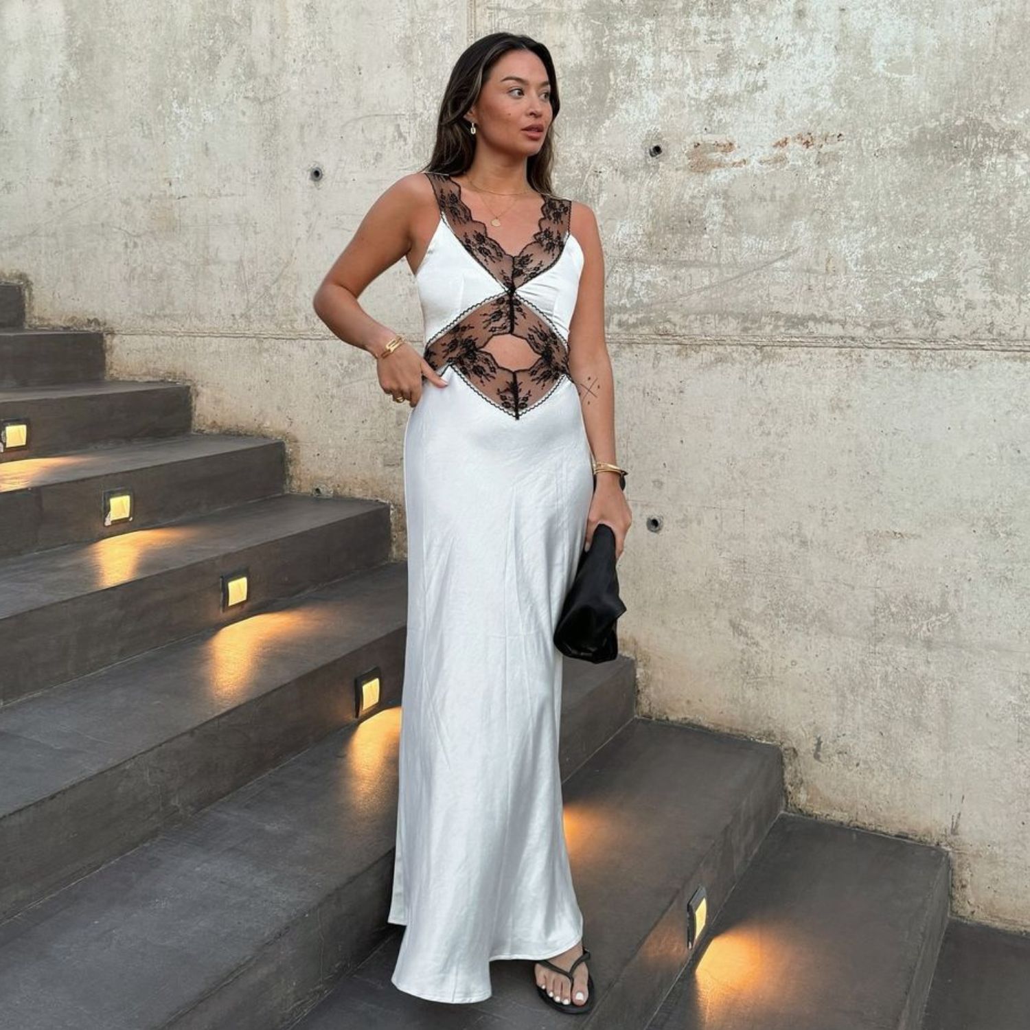 Dresses don’t get much chicer than a lace slip style maxi and these looks prove it