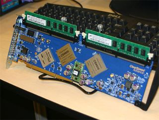 The Advance board loaded up with 4 1 GB DDR2 modules as it has been shipping since Q4 of last year.