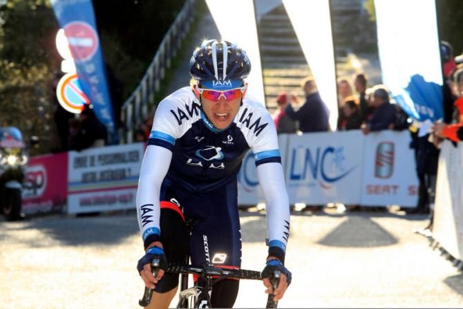 Thomas Lovkvist (IAM Cycling) moves himself up the GC standings with a solid ride at Mount Faron