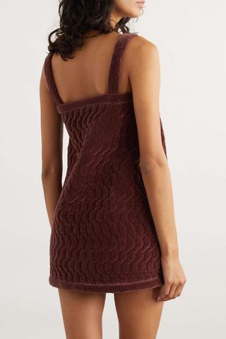 CHLOÉ Quilted Cotton-Velvet Mini Dress