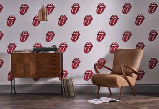Rolling Stones Lips and Tongue - part of a collection of rock murals and wallpapers produced by Rock Roll