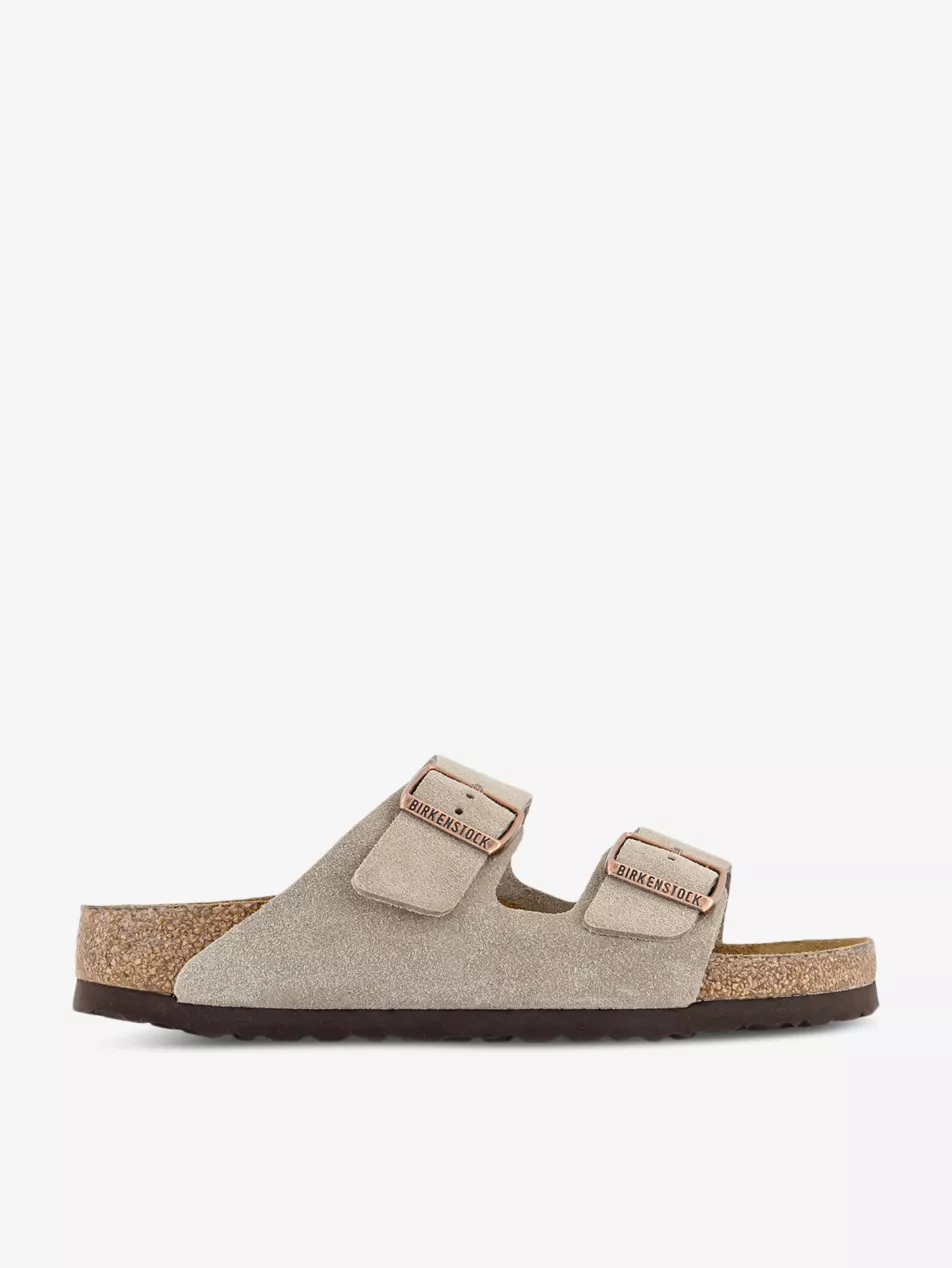 Arizona Double-Strap Suede Sandals
