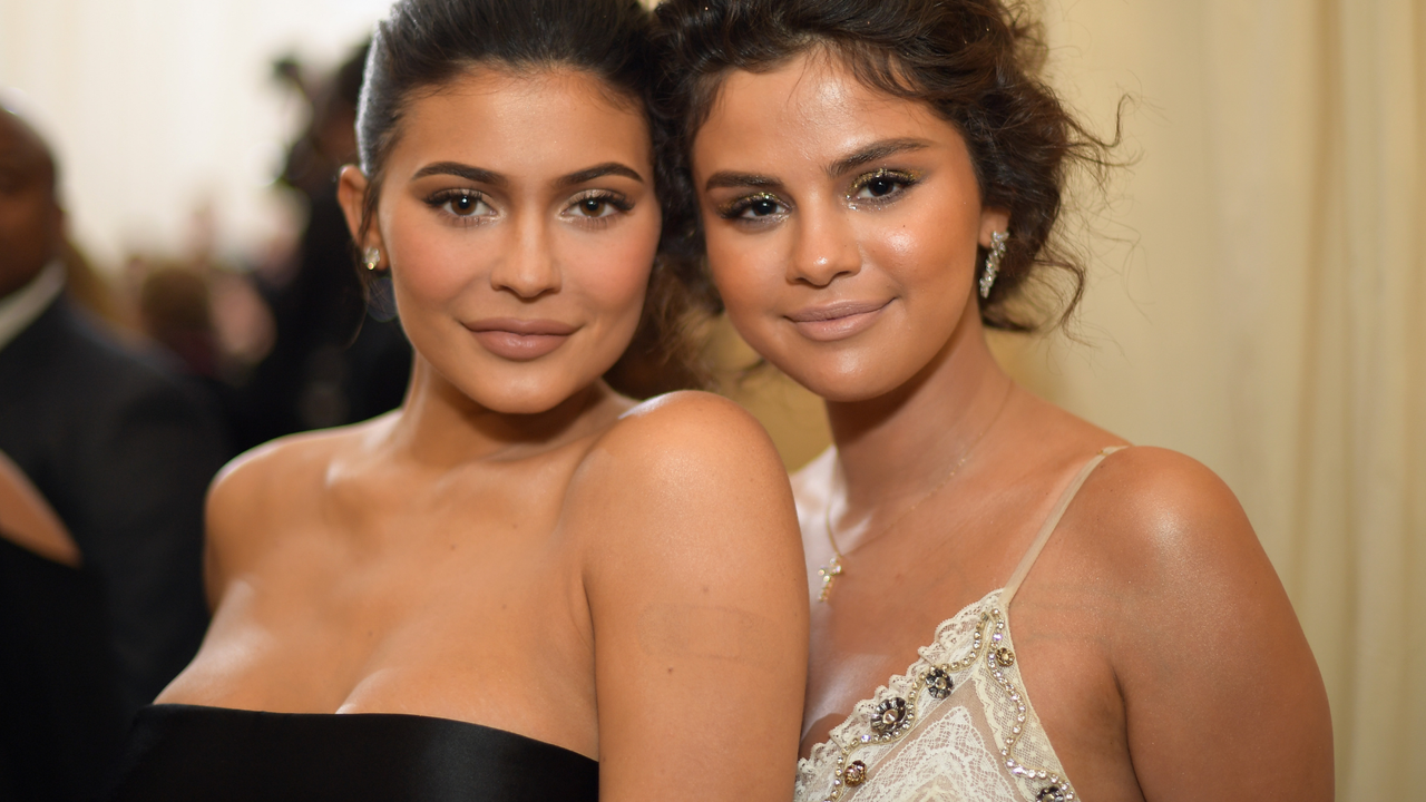 Kylie Jenner and Selena Gomez attends the Heavenly Bodies: Fashion &amp; The Catholic Imagination Costume Institute Gala at The Metropolitan Museum of Art on May 7, 2018 in New York City.