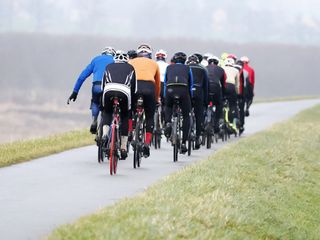 Cyclists on a club ride