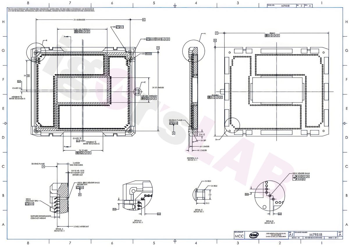 Socket LGA1851 schematics
