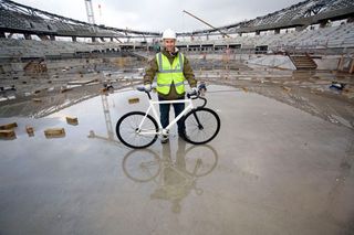 Jamie Staff Olympic Games 2012 velodrome London. January 2010
