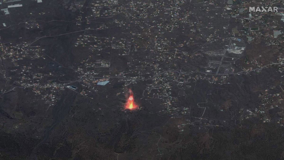 The surroundings of the active volcano on the island of La Palma in the eastern Atlantic Ocean.