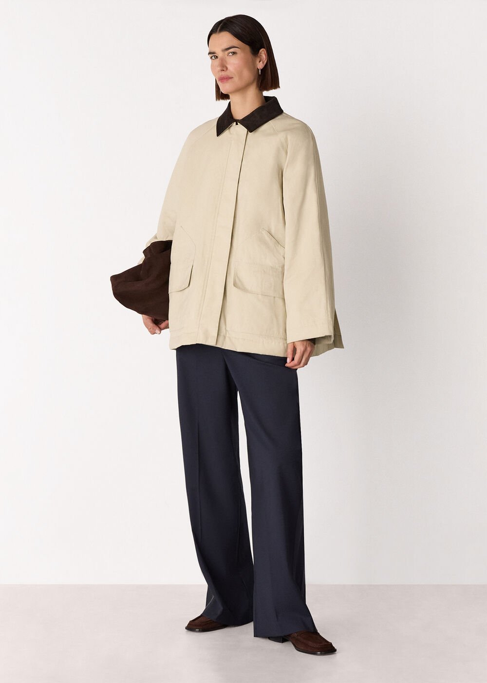 Neutral Fern Waxed Barn Jacket