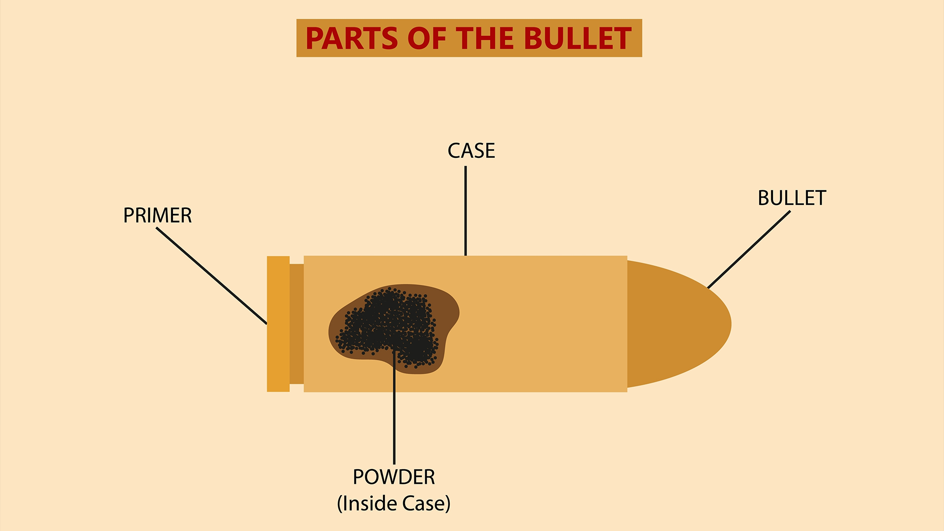 The bullet, which refers to only a small part of the cartridge, is usually made out of heavy metals such as lead.