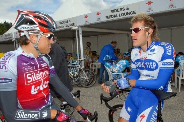 Greg Van Avermaet (Silence-Lotto) and Wouter Weylandt (Quick Step)