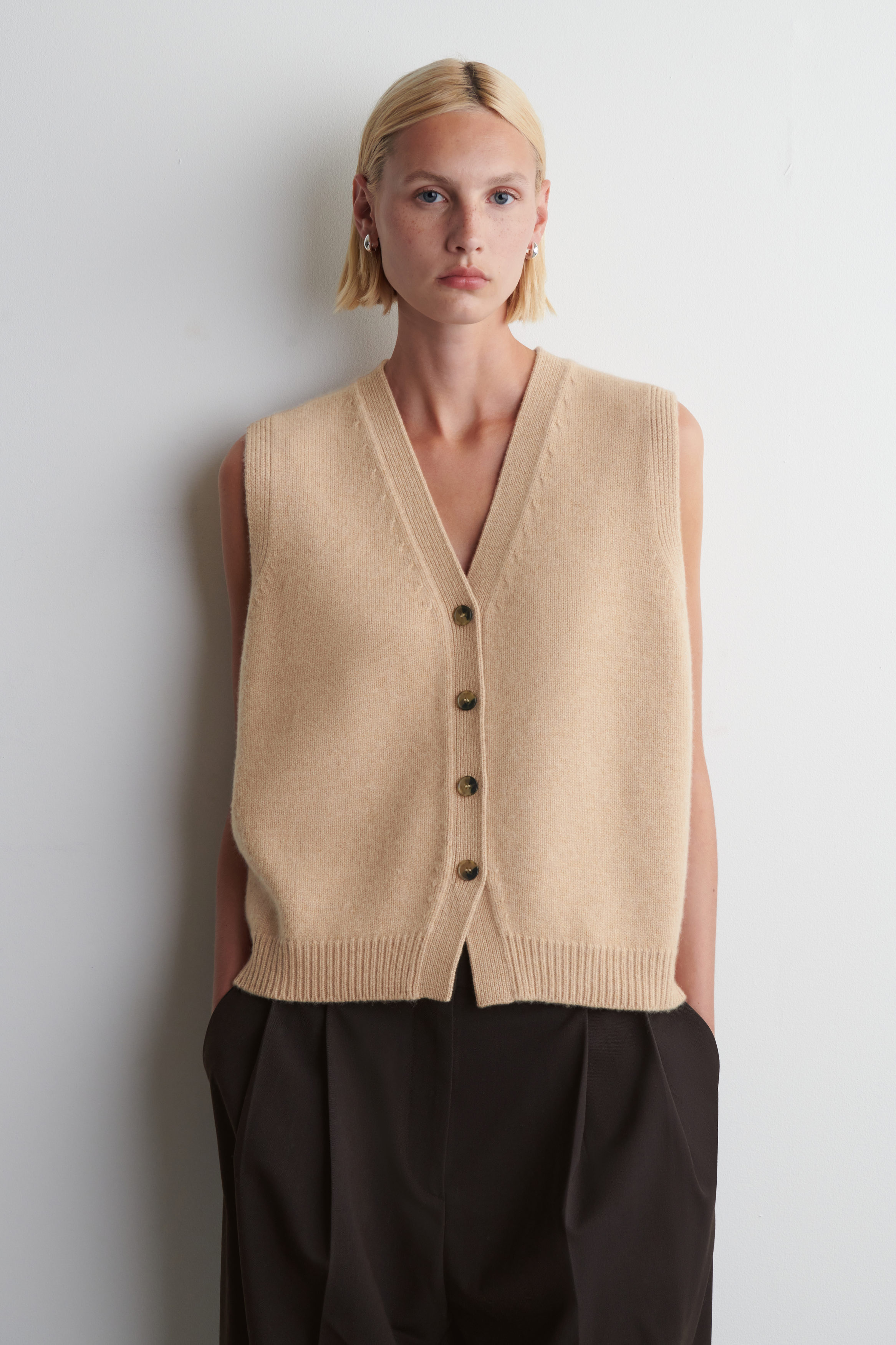 Knitted Cashmere-Blend Vest