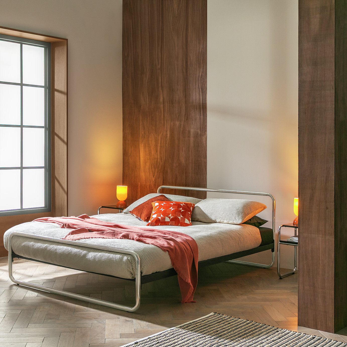 Habitat Albers Steel Double Bed Frame - Nickle