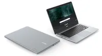 Two Acer Chromebook 314 laptops, one closed, one open
