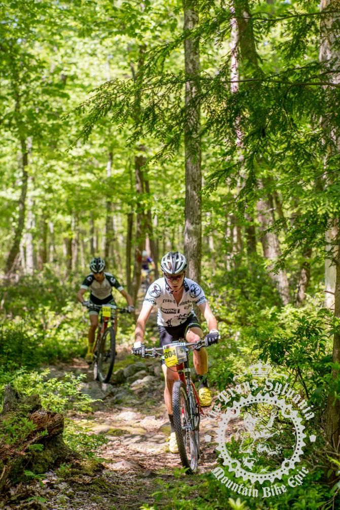 Under 25 racer Gunnar Bergey in action during the 2013 Stan&rsquo;s NoTubes Trans-Sylvania Epic mountain bike stage race.