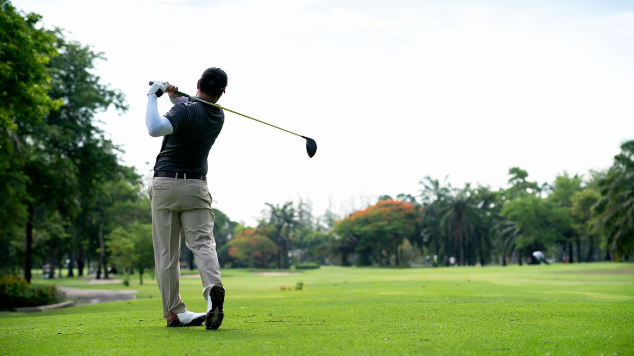 A generic image of a player driving a ball