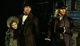 Interview With The Vampire Kirsten Dunst Brad Pitt Tom Cruise Claudia Louis and Lestat on a stroll