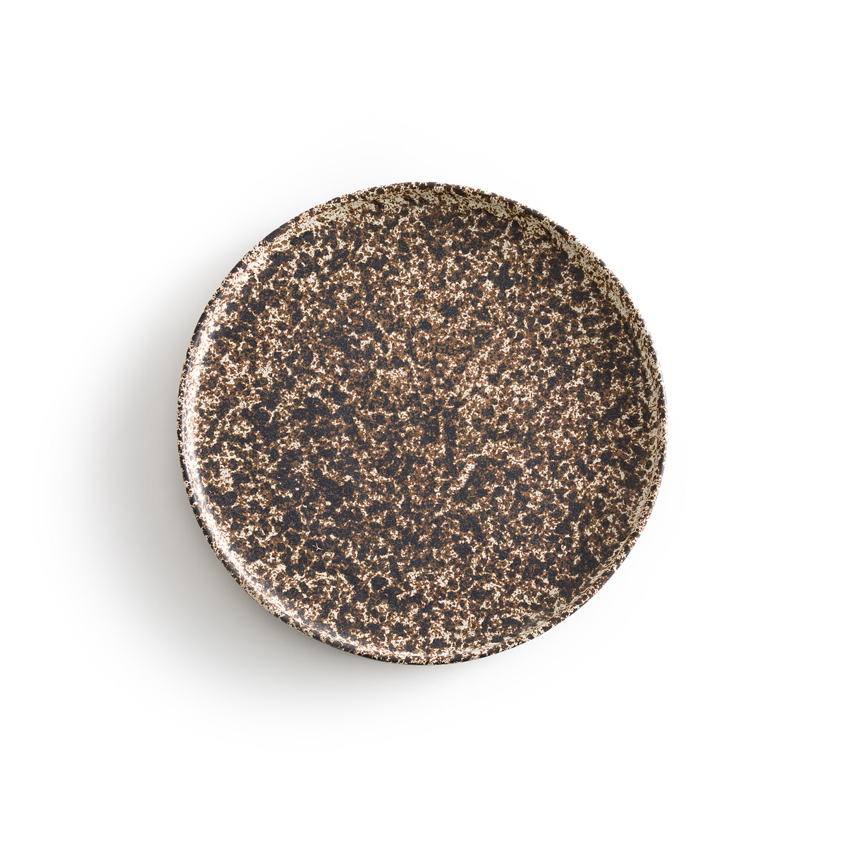 Set of 4 Rusty Stoneware Flat Plates